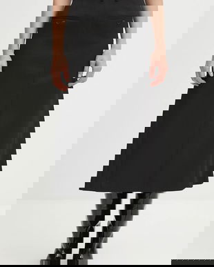 MM6 Maison Margiela fustă de lână culoarea negru, mini, creion, S52MI0021.S47848.900