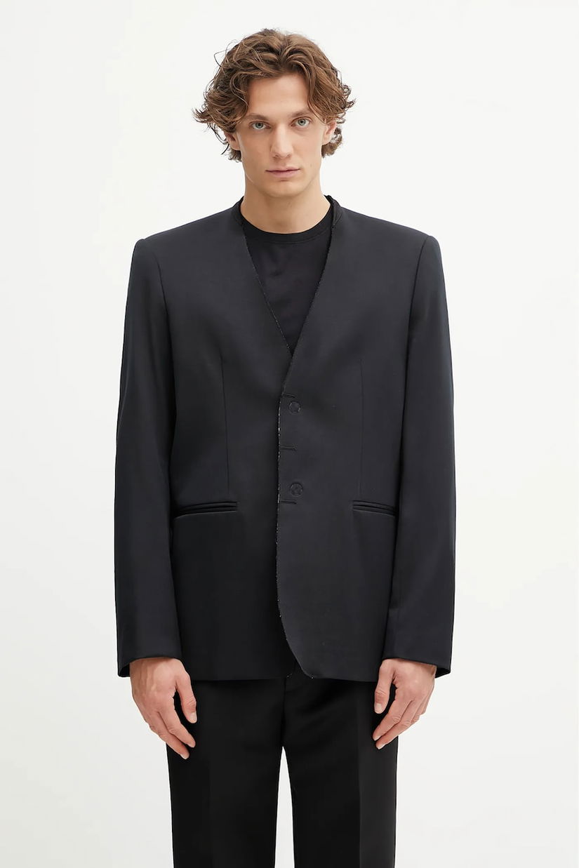 MM6 Maison Margiela sacou din lana x MM6 Wardro culoarea negru, SH0BN0007.M35153.900