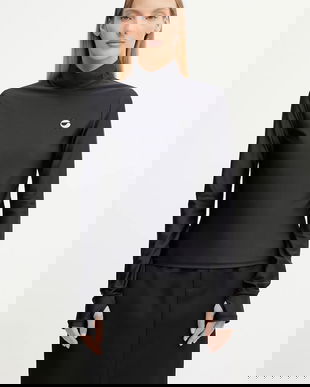 Coperni bluză Second Skin Turtleneck culoarea negru, cu imprimeu, COPJS20545