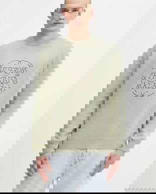 Drôle de Monsieur pulover de lână La Maille Slogan Tresses culoarea verde, H.PO191.WO023