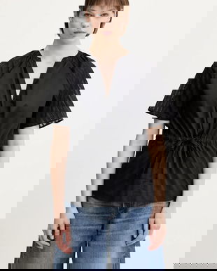 Samsoe Samsoe bluză din bumbac Satoma culoarea negru, uni, F25100007