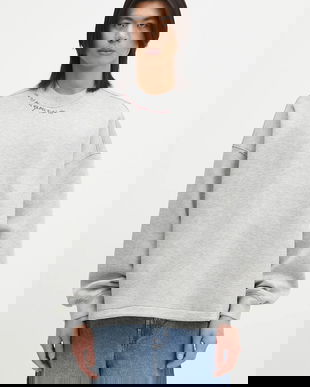 Fiorucci bluză Neoprene Embroidered Neck Relaxed Fit culoarea gri, melanj, U02SPSCR188NE01GY01