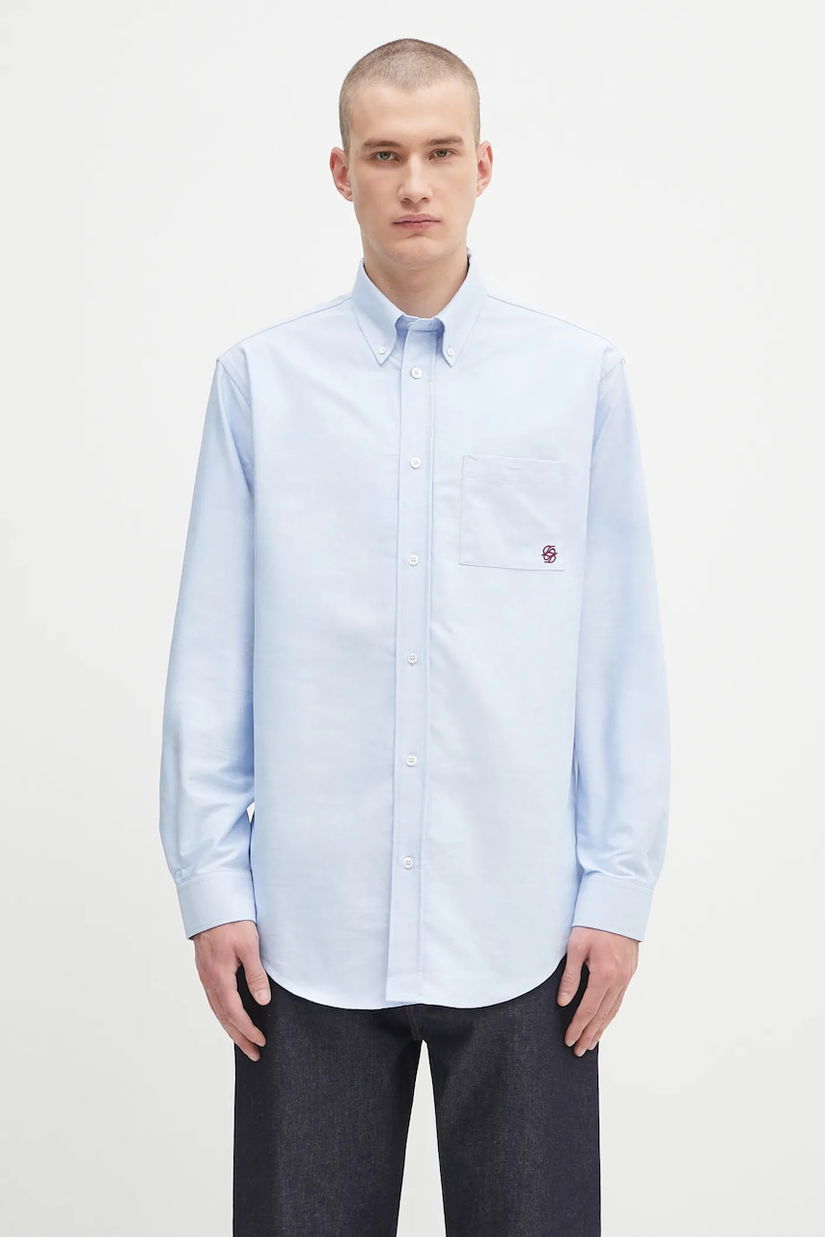 Drôle de Monsieur cămașă din bumbac La Chemise Oxford cu guler clasic, relaxed, H.SH240.CO225