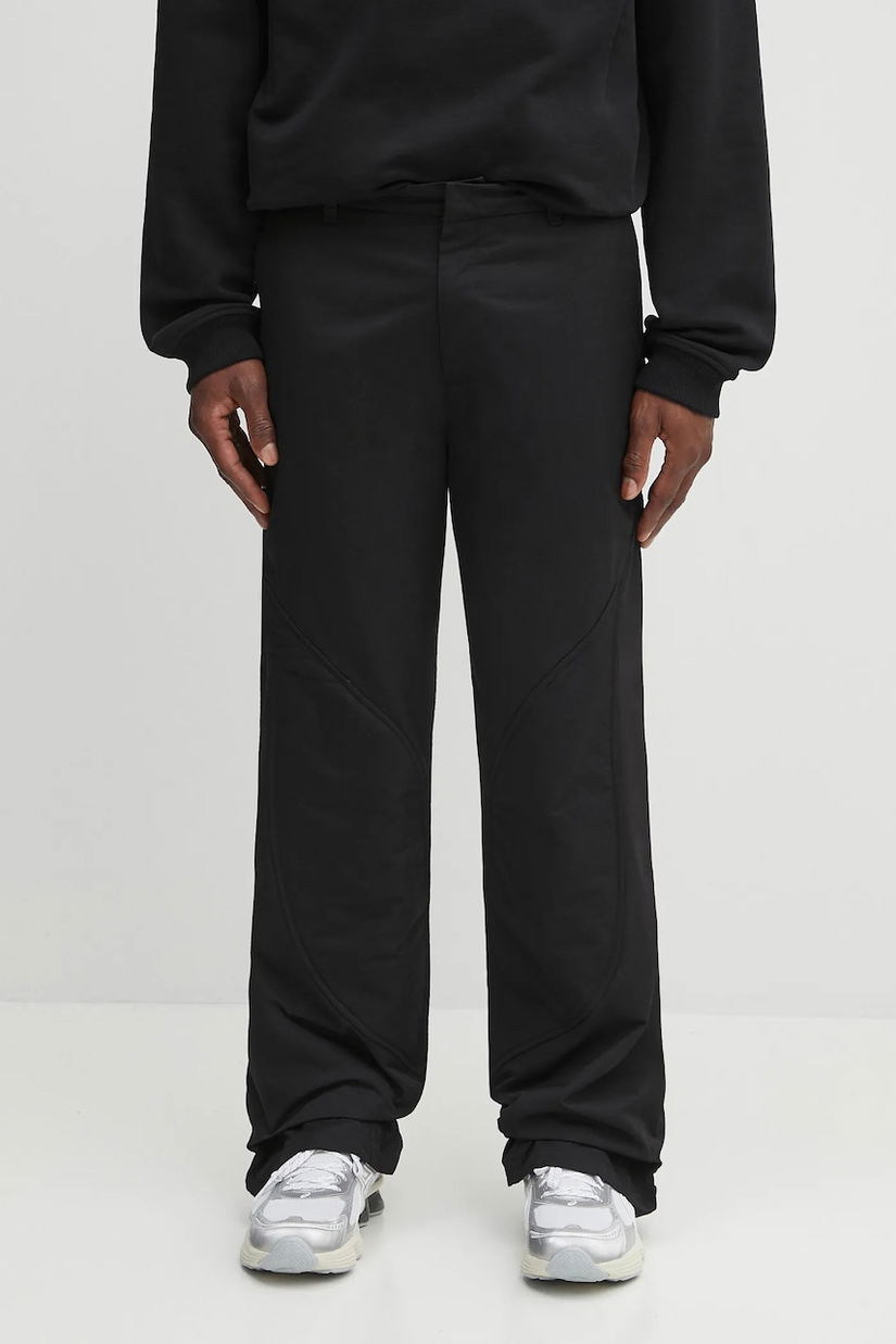 Heliot Emil pantaloni culoarea negru, drept, PREAW25_M_10_108_BLK01_CO
