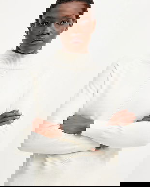 Answear.LAB pulover de cașmir culoarea bej, light, cu guler