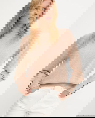 Answear.LAB pulover de lana culoarea maro, light