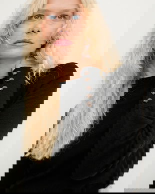 Answear.LAB pulover de lana culoarea negru, light