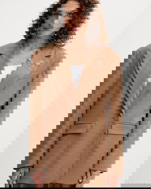 Fracomina sacou culoarea maro, un singur rând de nasturi, uni, FS25WJ3005W66101