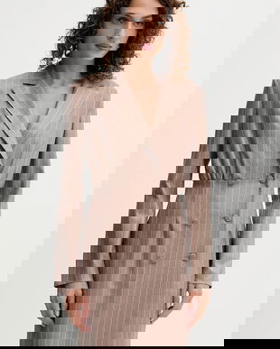 Fracomina rochie culoarea bej, mini, evazați, FS25WD1002W479T4