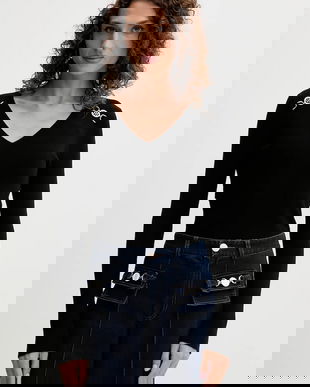 Fracomina pulover culoarea negru, light, FR25WT7025K43301