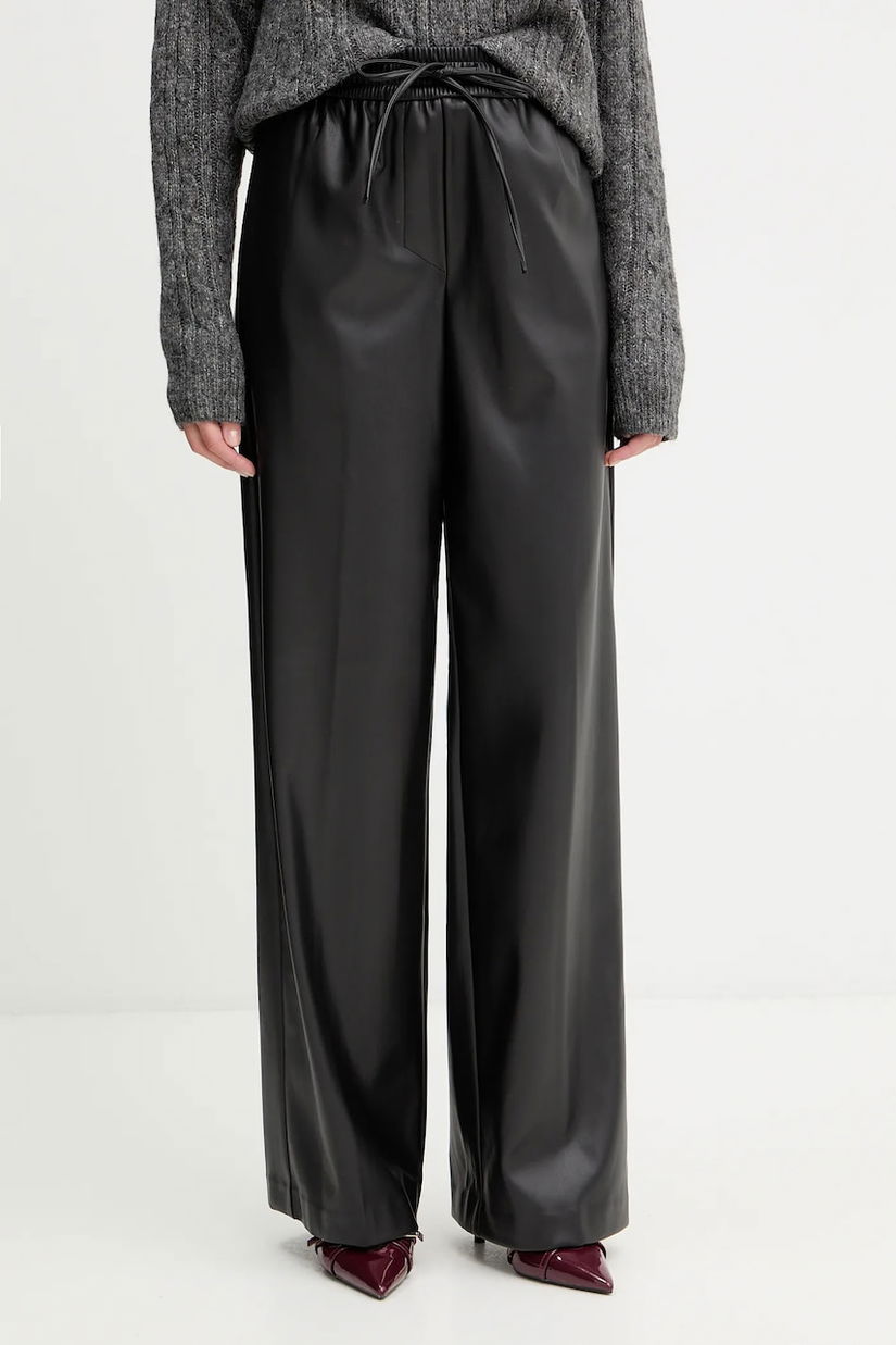 Silvian Heach pantaloni BENNOE culoarea negru, drept, high waist, GPA25118PA