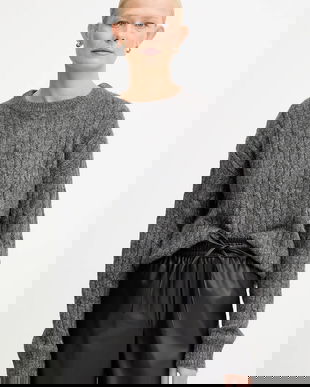 Silvian Heach pulover din amestec de lână MARKOVKA culoarea gri, GPA25146MA