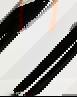 Fracomina pantaloni de trening culoarea negru, drept, high waist, FS25WV3002K50401