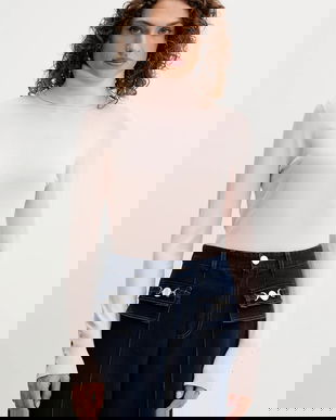 Fracomina pulover culoarea bej, light, cu guler, FR25WT7001K42101