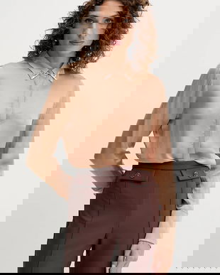 Fracomina cămașă culoarea bej, cu guler clasic, regular, FS25WT6010W65101