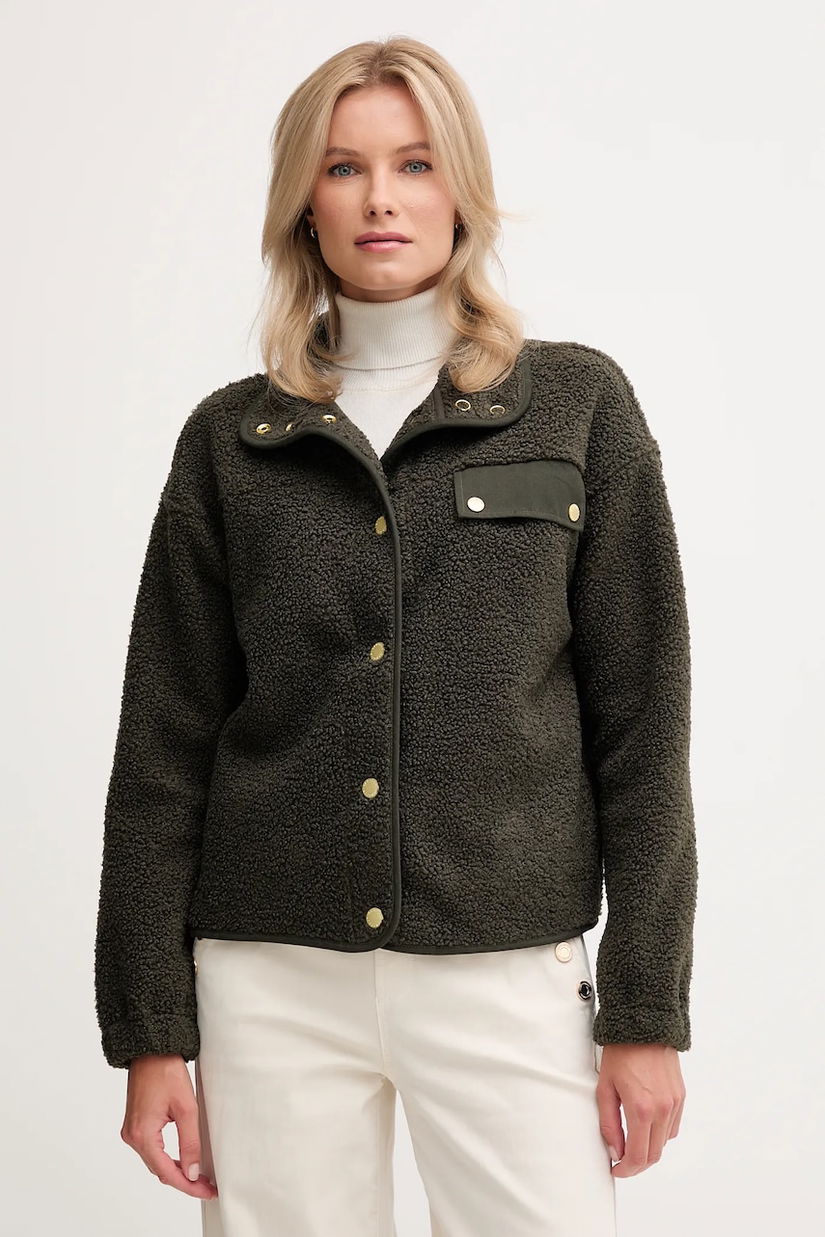 Barbour bluză MABEL culoarea verde, uni, LOL0646