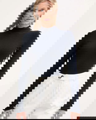 Joop! pulover culoarea bleumarin, light, cu turtleneck, 30048372