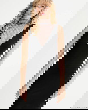 Karl Lagerfeld Jeans rochie culoarea negru, mini, mulată, A4W13009