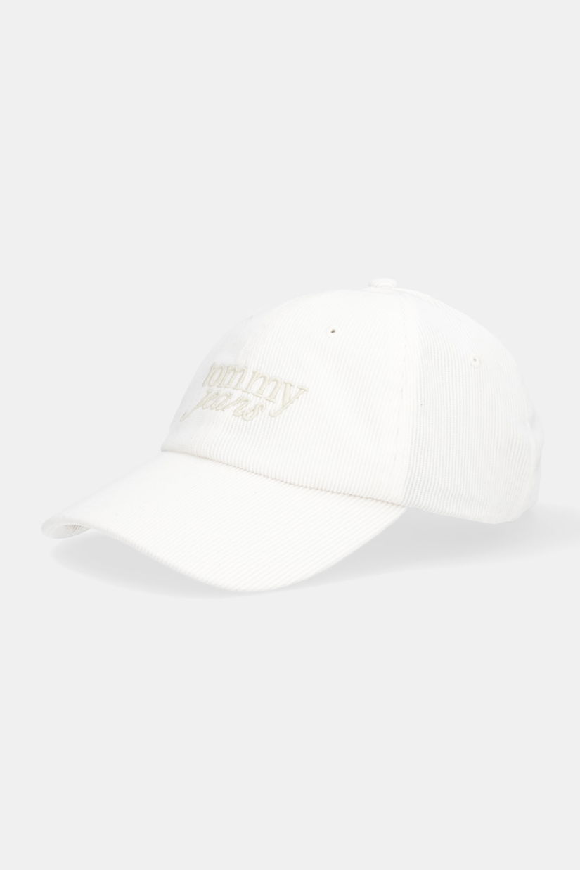 Tommy Jeans șapcă de baseball din catifea culoarea bej, AW0AW17908