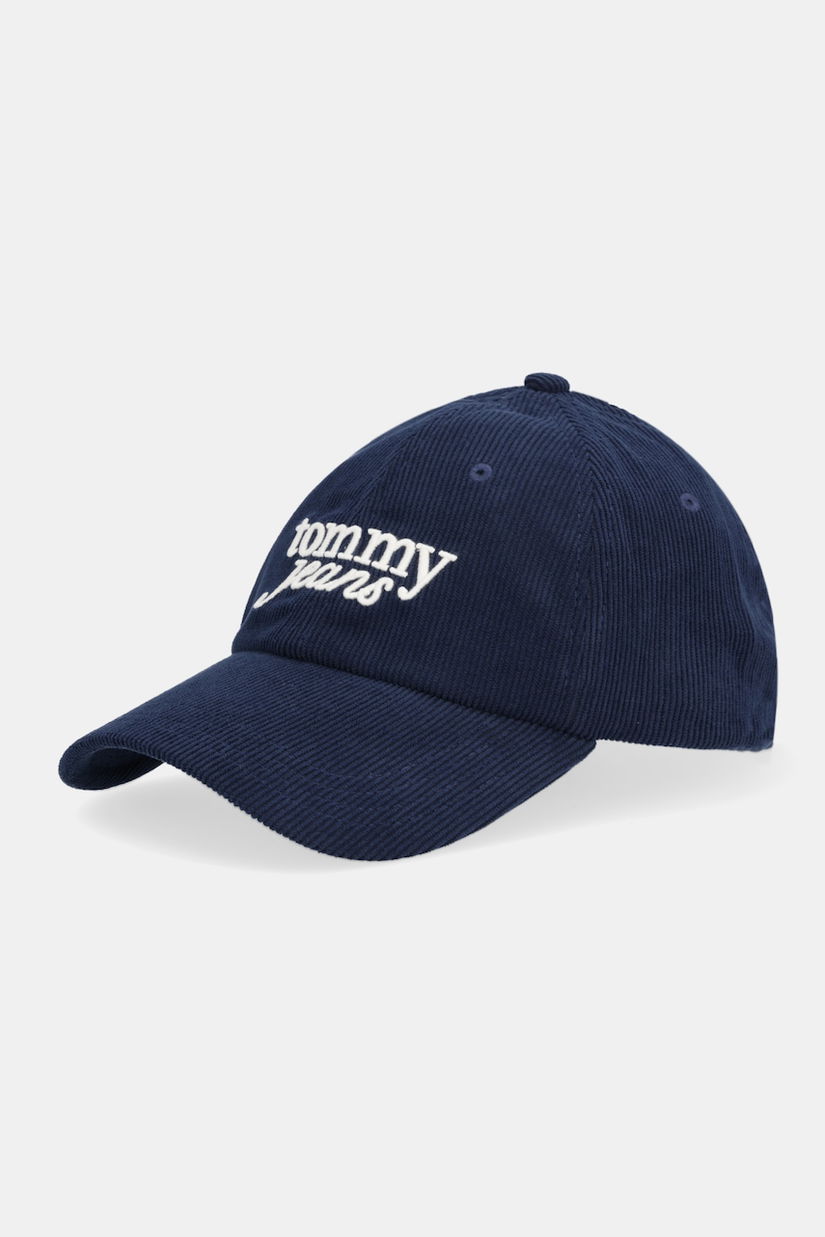 Tommy Jeans șapcă de baseball din catifea culoarea bleumarin, AW0AW17908