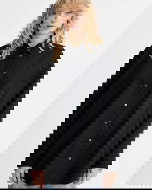 Marc O'Polo cămașă culoarea negru, cu guler clasic, relaxed, 508113442221