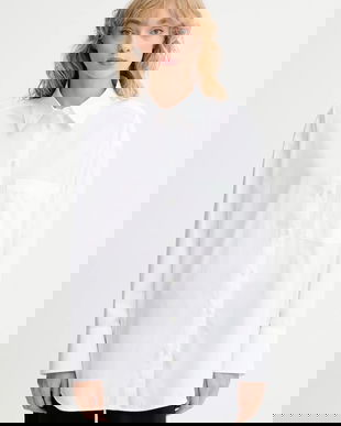 Marc O'Polo cămașă culoarea alb, cu guler clasic, relaxed, 508113442221