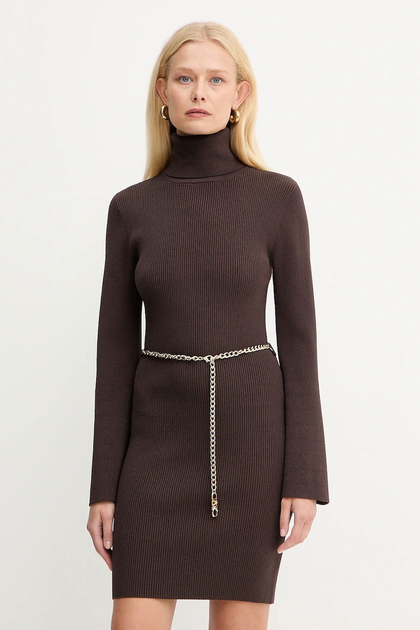 MICHAEL Michael Kors rochie culoarea maro, mini, mulata, MF583C633D