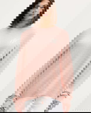 New Era pulover din amestec de lână culoarea portocaliu, light, 60684501