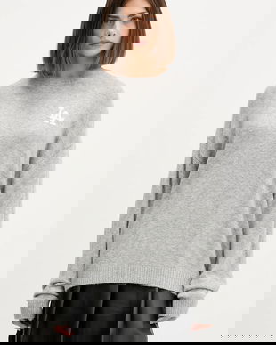 New Era pulover din amestec de lână culoarea gri, light, 60684495