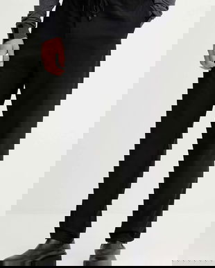 BOSS Green pantaloni culoarea negru, mulata, 50544256