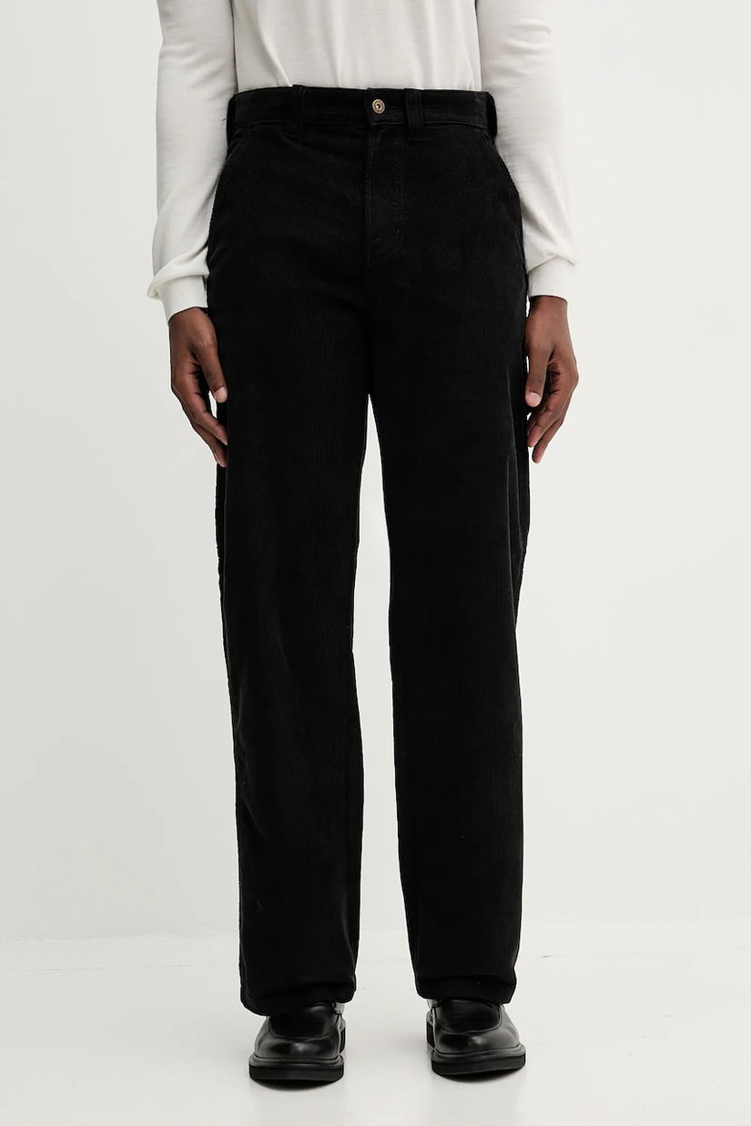 Dickies pantaloni de catifea cord culoarea negru, drept, DK0A863V