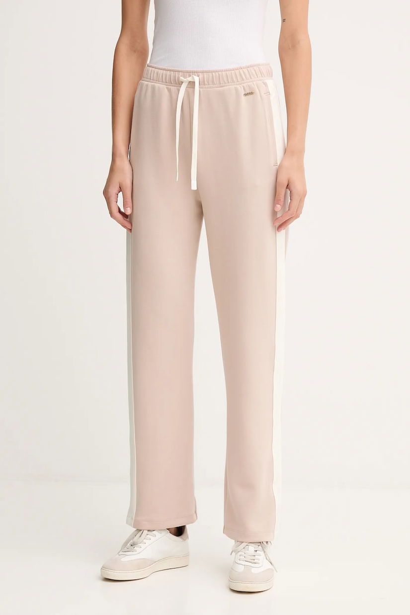 BOSS pantaloni de trening culoarea bej, uni, 50550717