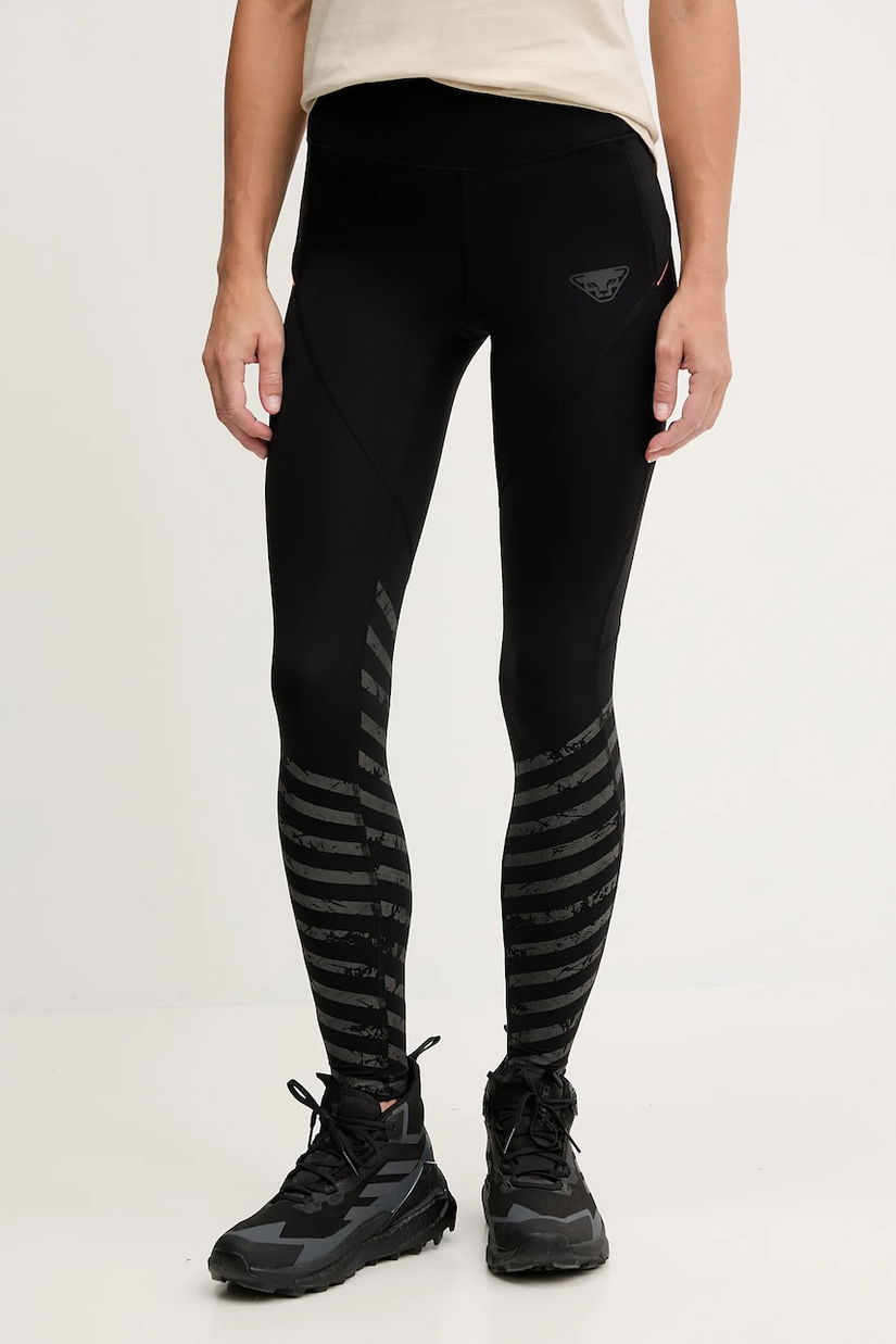 Dynafit leggins sport Trail Reflective culoarea negru, cu imprimeu, 08.0000071991