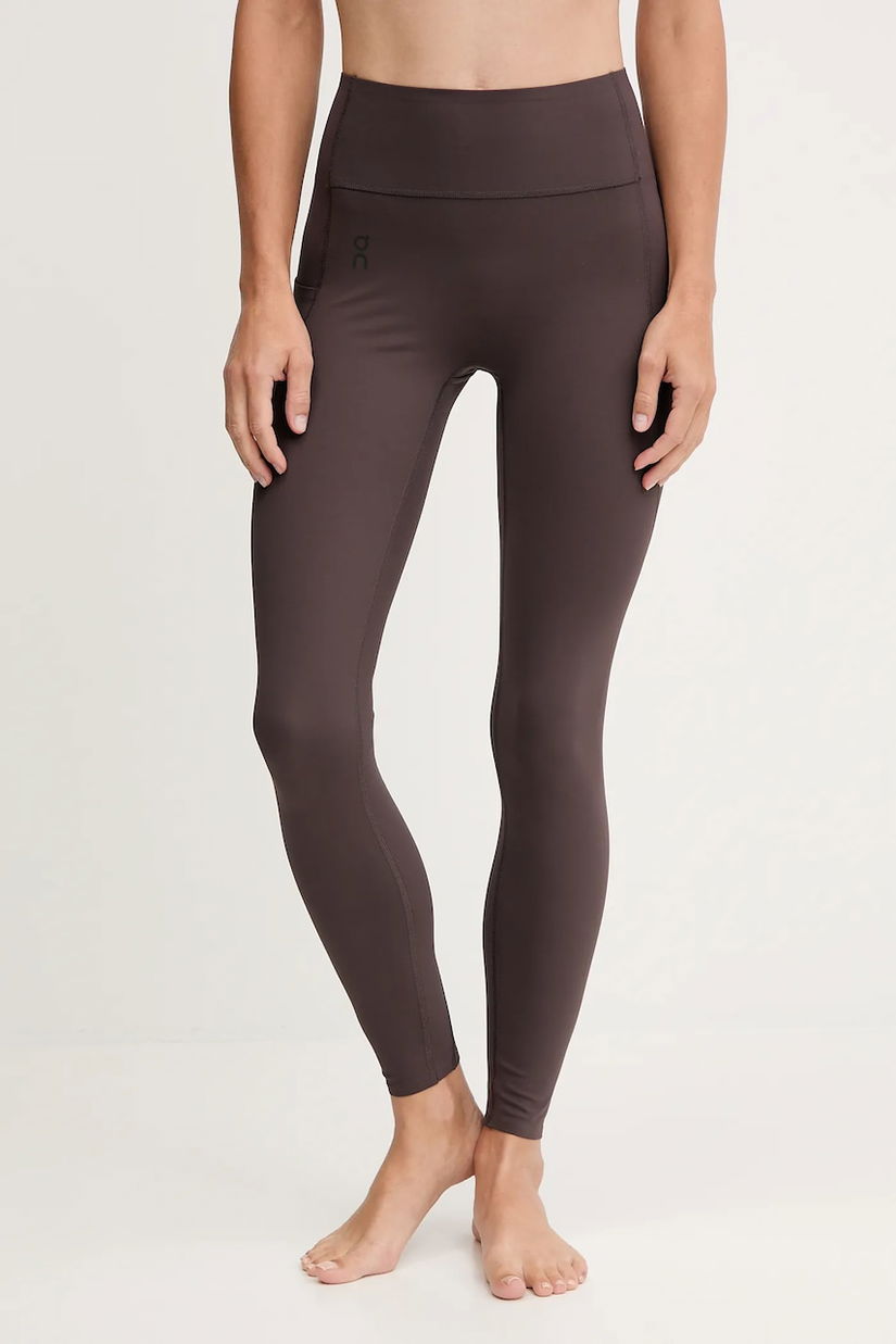 ON running jambiere de yoga Studio culoarea maro, uni, 1WF10580569
