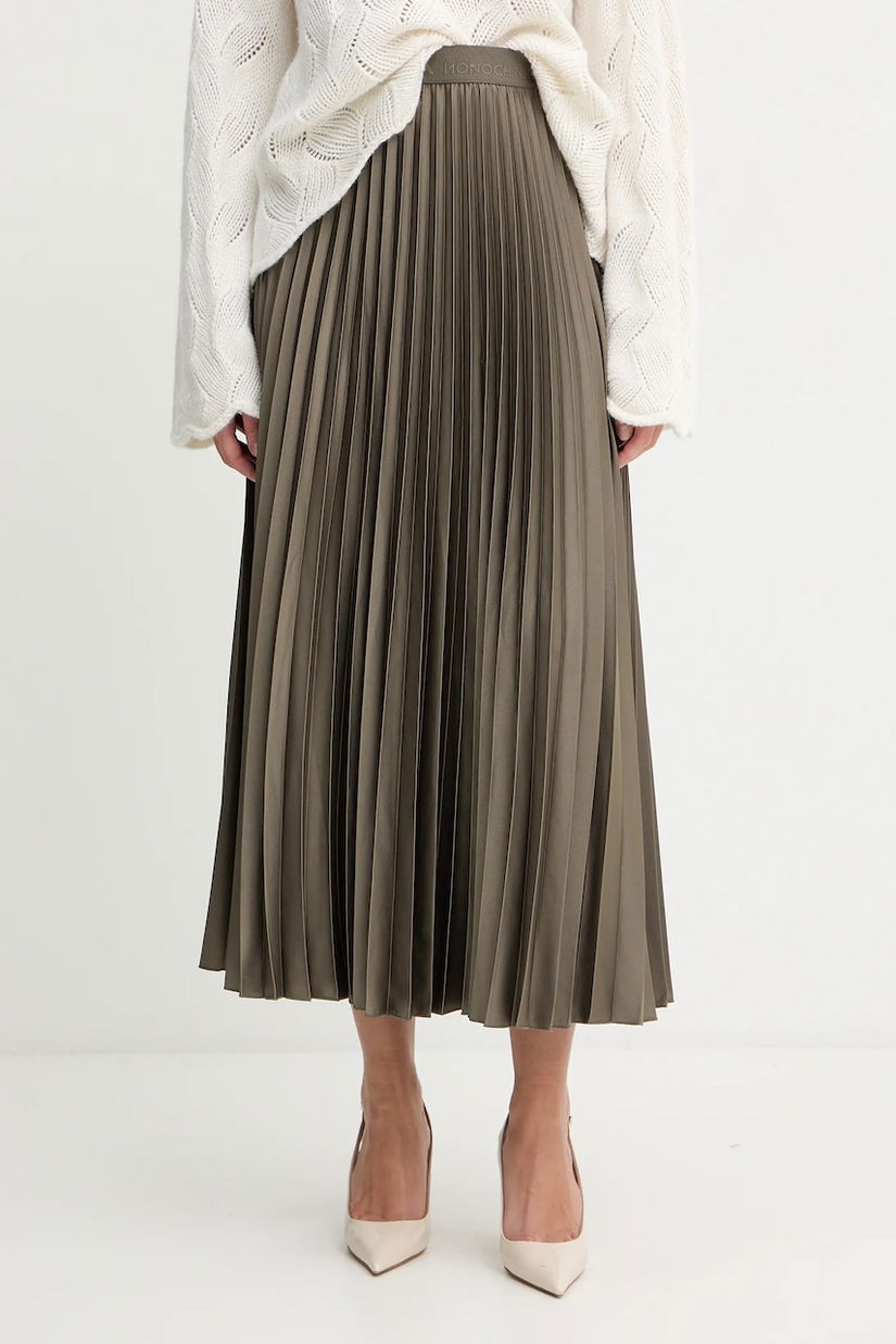 Marella fustă culoarea verde, maxi, evazati, 2523106045200
