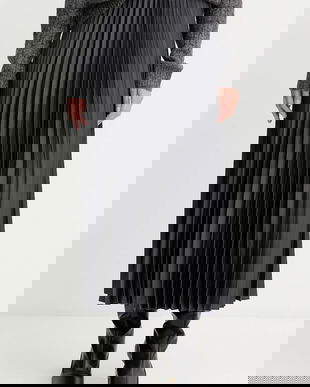 Marella fustă culoarea gri, maxi, evazati, 2523106045200