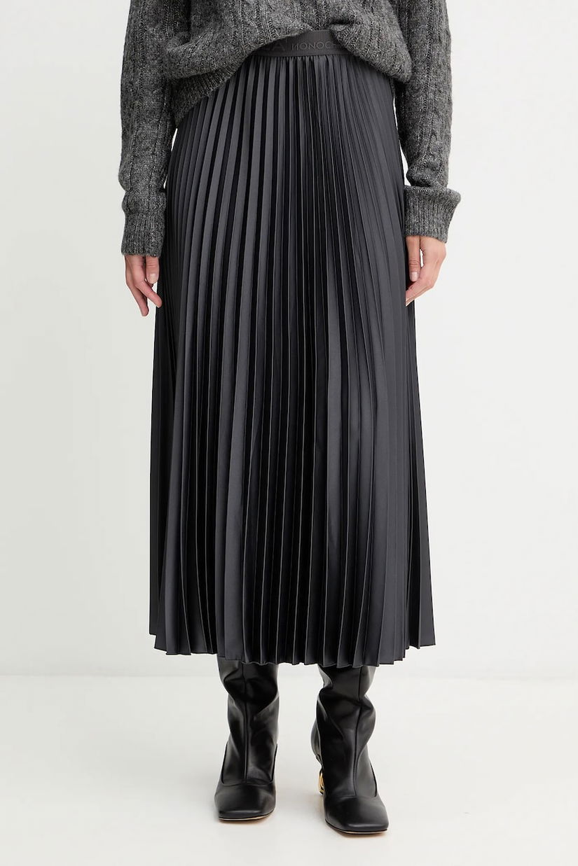 Marella fustă culoarea gri, maxi, evazati, 2523106045200