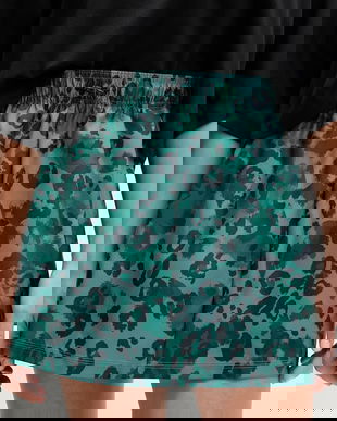 adidas fustă Animal Print 3-Stripes culoarea verde, mini, evazati, JM1848