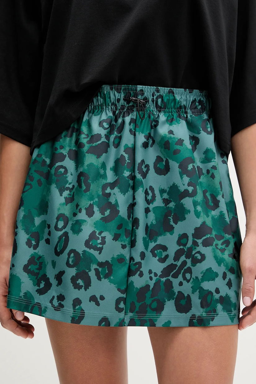 adidas fustă Animal Print 3-Stripes culoarea verde, mini, evazati, JM1848