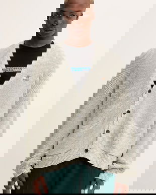 Tommy Jeans cardigan din bumbac culoarea verde, DM0DM22104