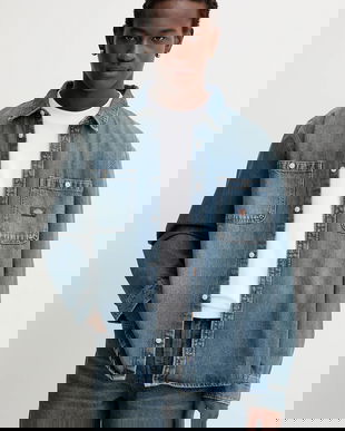 Dickies cămașă jeans culoarea bleumarin, cu guler clasic, regular, DK0A87PX