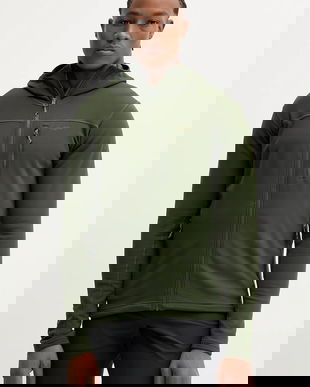 Haglöfs hanorac în aer liber Rosson culoarea verde, cu glugă, uni, 607605