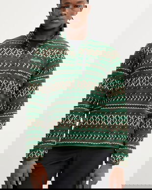 Columbia hanorac în aer liber Sweater Weather culoarea verde, cu model, 2097741