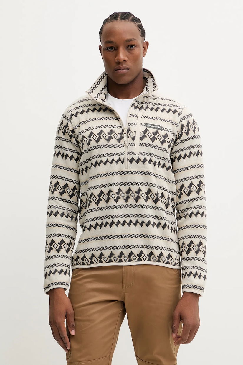Columbia hanorac în aer liber Sweater Weather culoarea bej, cu model, 2097741