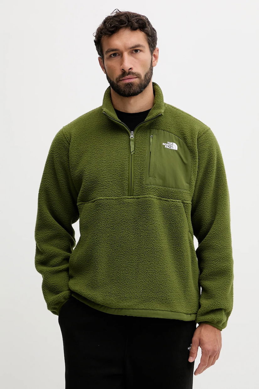 The North Face bluză culoarea verde, uni, NF0A8FKPGZ21