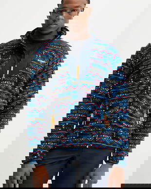 Columbia hanorac în aer liber Sequoia Grove culoarea bleumarin, cu model, 2135511