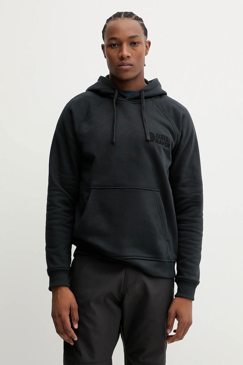 Fjallraven hanorac în aer liber Fjällräven Classic culoarea negru, cu glugă, uni, F12600231-550