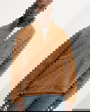 Dickies hanorac fleece culoarea maro, uni, DK0A4YEE