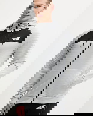 The North Face hanorac de antrenament Reaxion culoarea gri, cu glugă, uni, NF0A8CNPEEI1