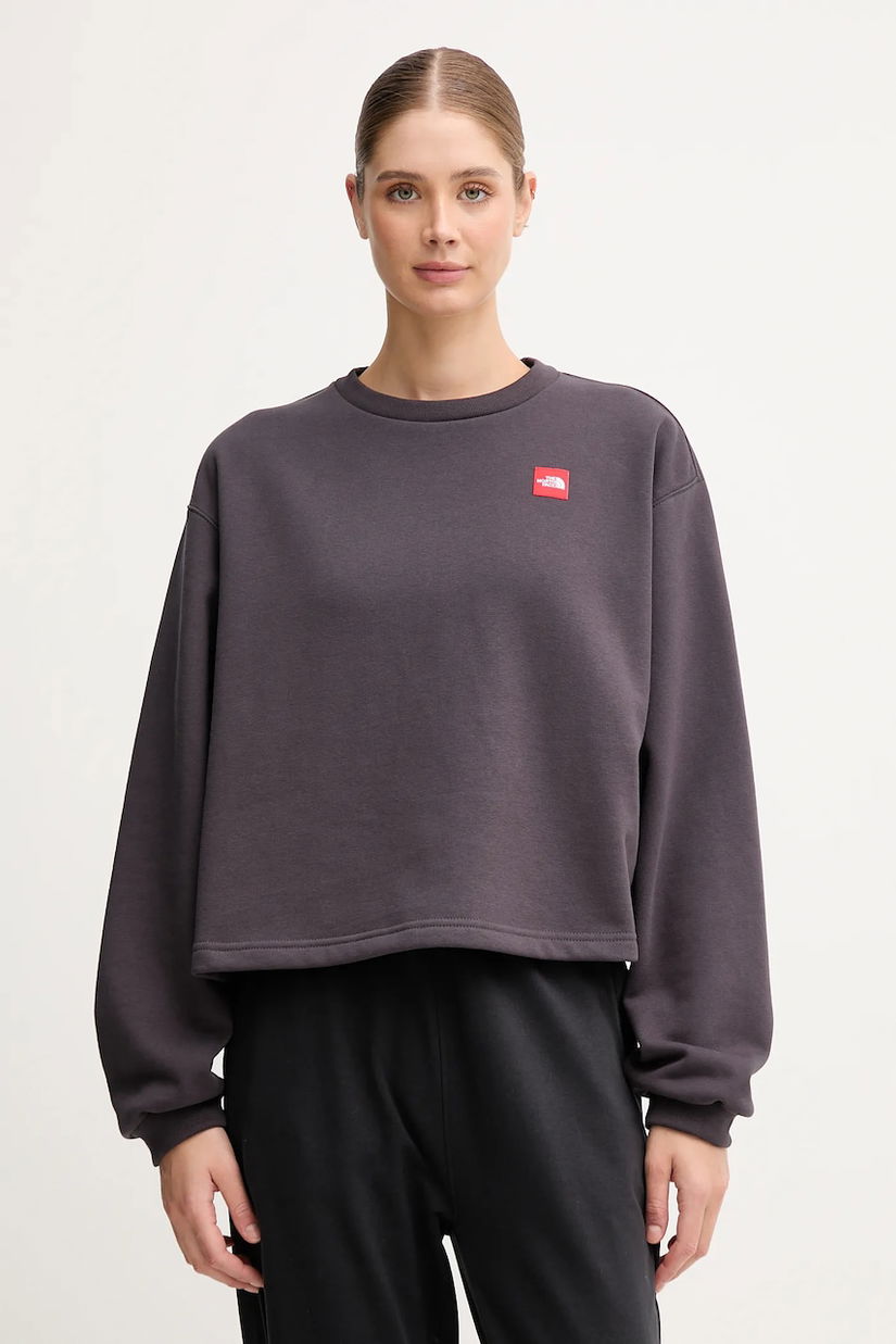 The North Face bluză Redbox culoarea gri, cu imprimeu, NF0A8EFY0SA1